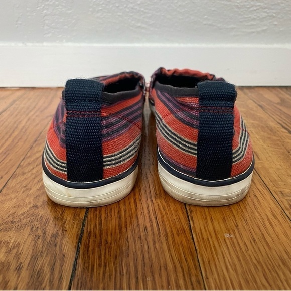 Tory Burch Striped Canvas Slip On Flats Size 5 - Picture 5 of 7